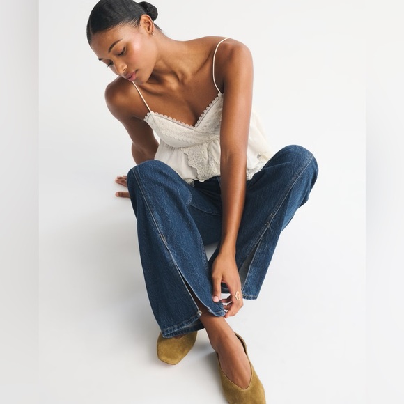 Abercrombie and fitch curve love vent hem 90s relaxed jeans 29 - Picture 4 of 14